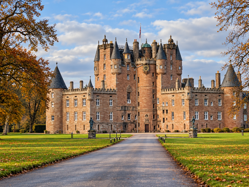 Autumn over Glamis Castle